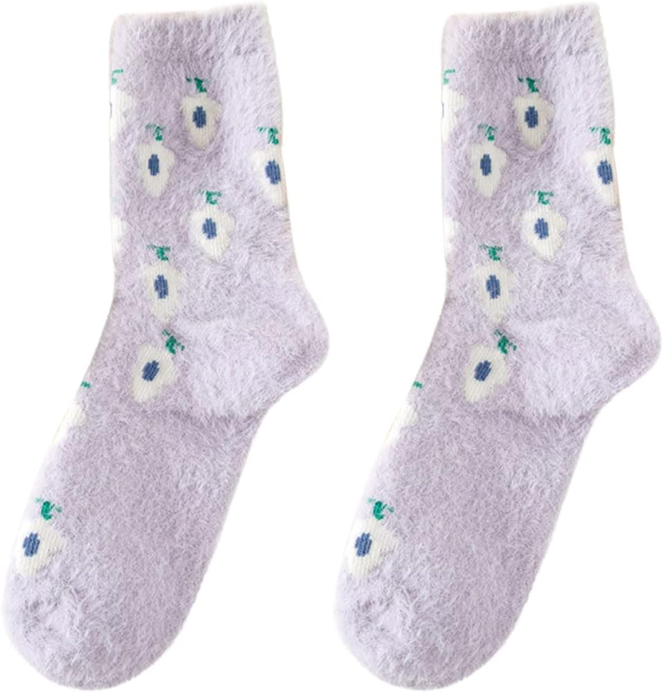 Mens Fuzzy Socks Super Soft Fuzzy Plush Warm Socks Sleeping Warm Socks Christmas Gift for Women