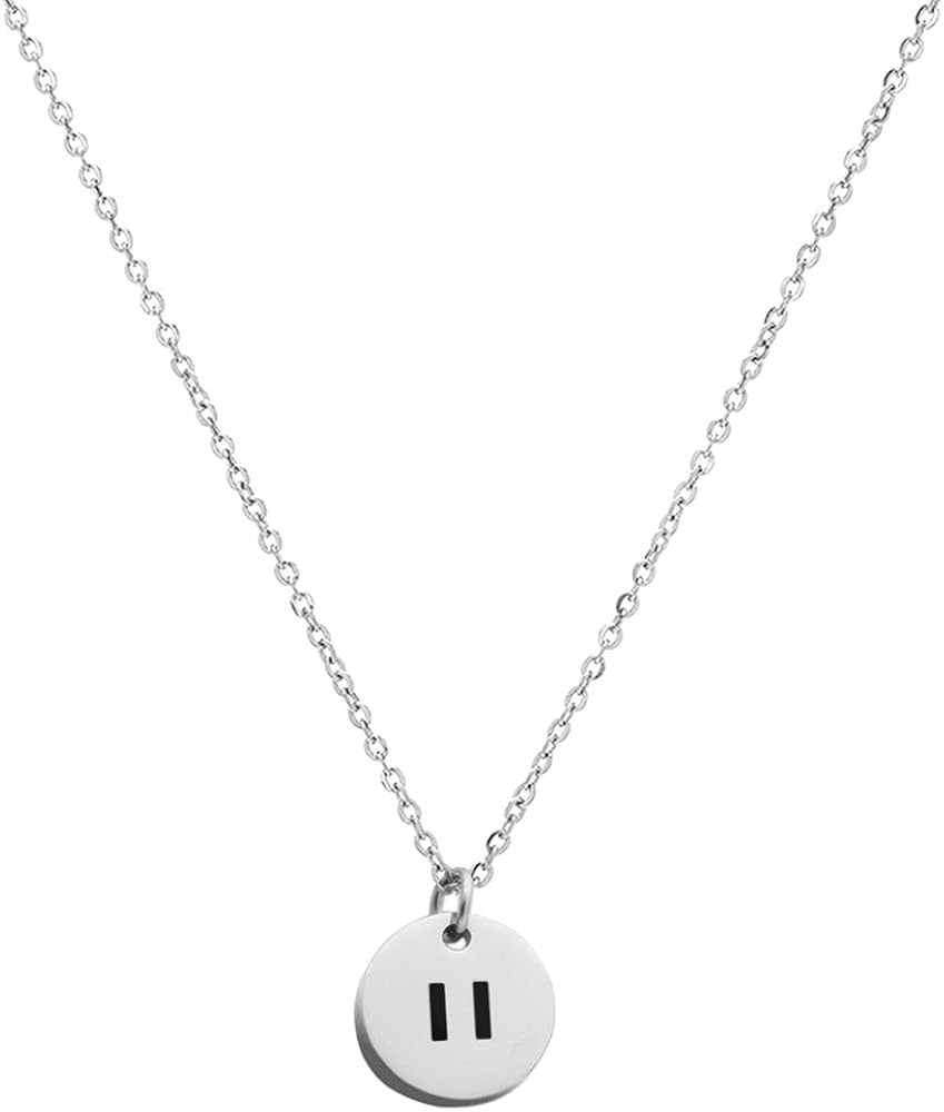 Pause Necklace for Women Yoga Jewelry Stainless Steel Pause Dainty Necklace Wanderlust Necklace Zen Necklace