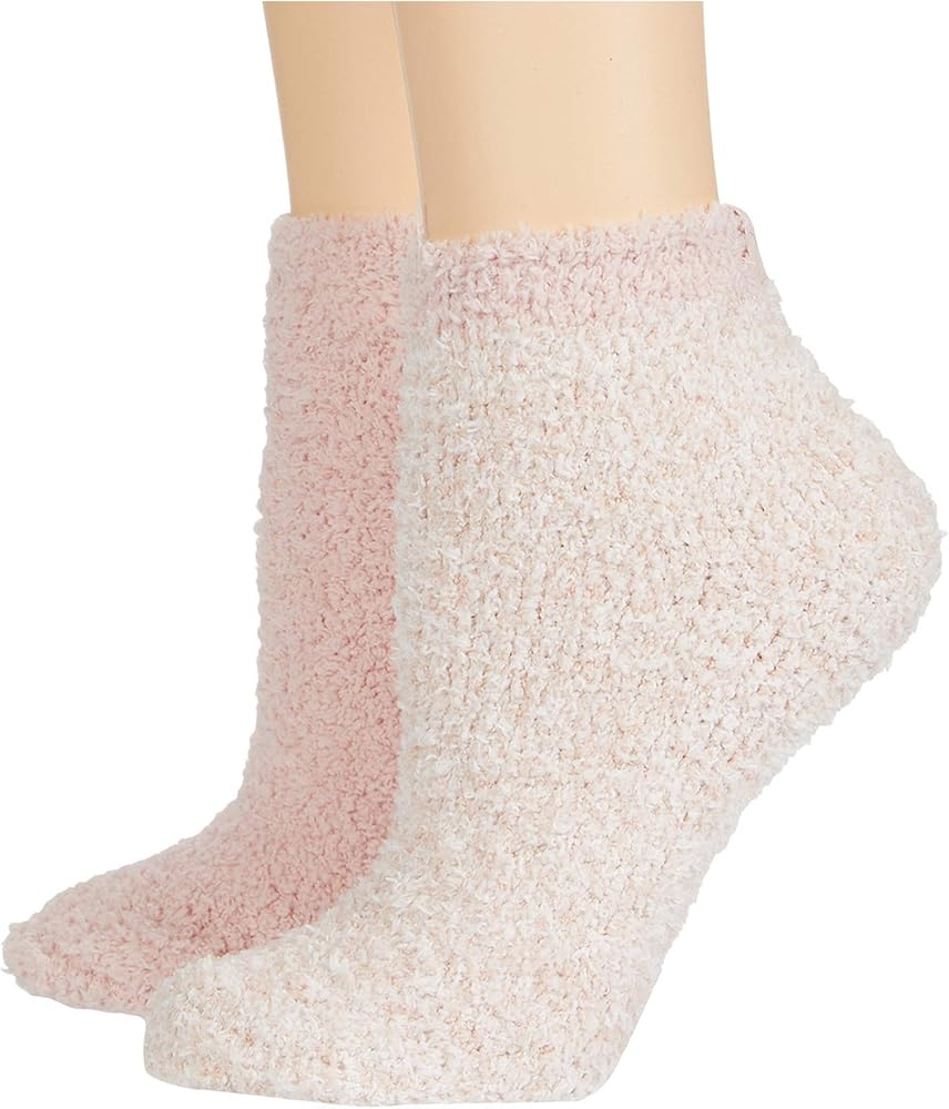 Barefoot Dreams CozyChic 2 Pair Tennis Sock Set, Plush Socks, Set of 2