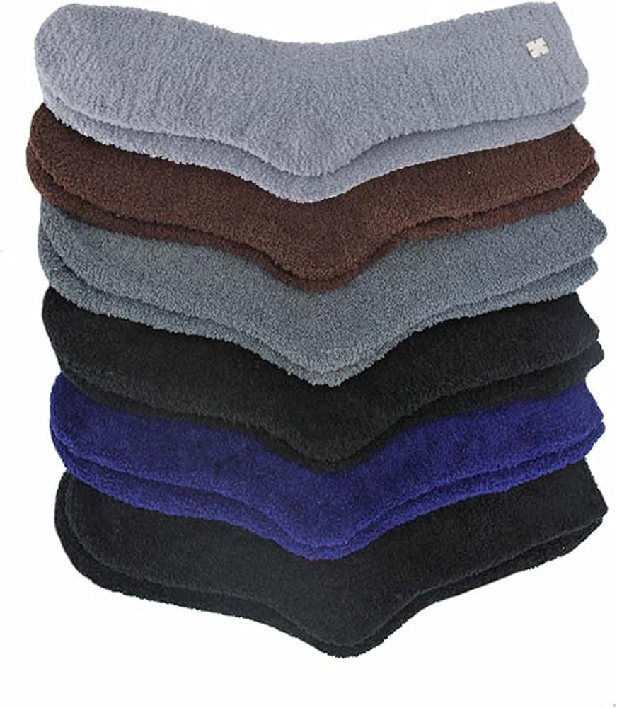 Luxury Divas Solid Color Toasty Plush 6 Pack Fuzzy Socks