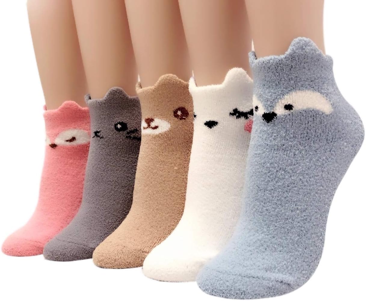 | Women Teen Girls | Cute Animal Print | Cozy Warm Soft Thermal | Great gifts
