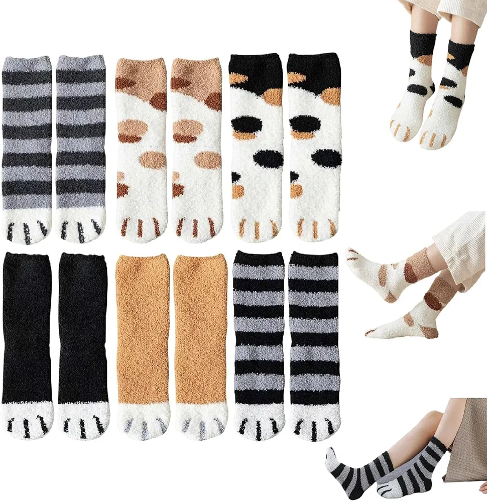 Admissioni Cat Claw Socks, Fuzzy Socks for Women, Socks Sleeping Warm Socks Stocking, Cozy Socks for Women