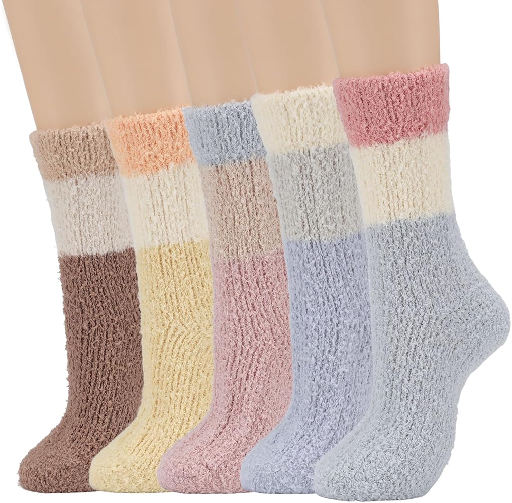 Women Fuzzy Slipper Socks Winter Warm Cozy Socks