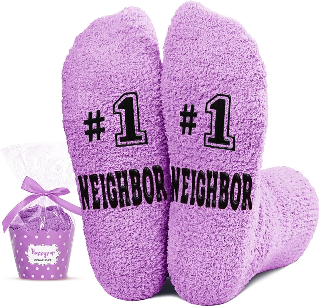HAPPYPOP Neighbor Gifts Ideas Socks - Hostess Gifts Women Men House Warming Gifts, New Home Holiday Gifts for Neighbor Friend Female Male