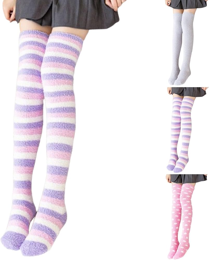 Fuzzy Socks for Women Warm Winter Fluffy Cozy Slipper Fleece Comfy Thermal Home Sleeping Socks