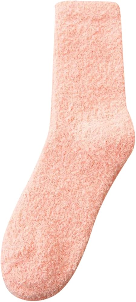 PTOLOCIF Christmas Slipper Socks for Women,Women's Thick Soft Warm Fuzzy Socks Microfiber Sleeping Socks