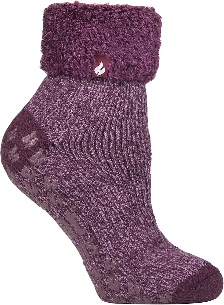 Heat Holders - Lounge Thermal Non Slip Bed Socks With Grip for Women