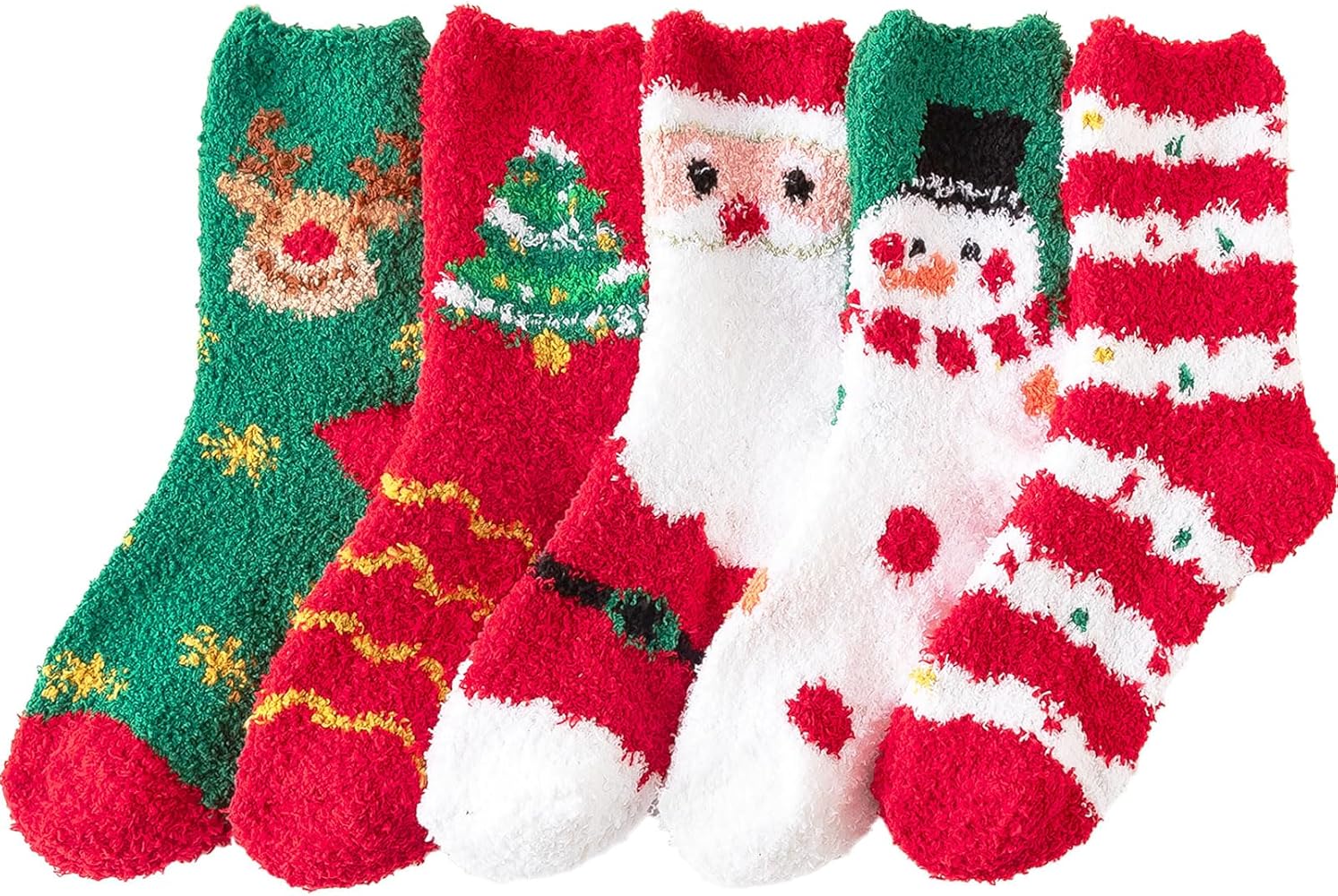 Fuzzy Socks for Women Soft Cozy Fluffy Warm Slipper Socks Sleeping Thick Socks Non Slip Hospital Socks Christmas Socks