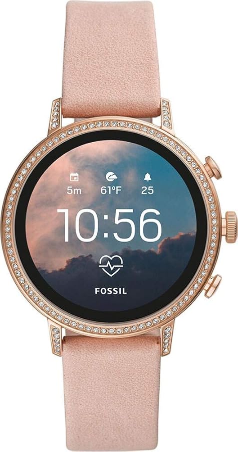 Fossil Women's Gen 4 Venture HR Stainless Steel Touchscreen Smartwatch with Heart Rate, GPS, NFC, and Smartphone Notifications