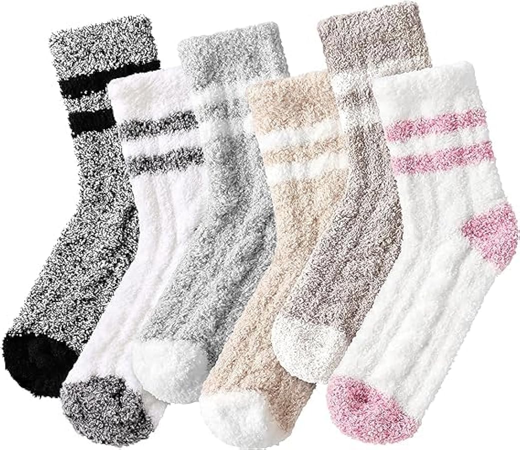 Fuzzy Socks for Women - Fuzzy Socks with Grip, Womens Fuzzy Socks Soft, Cozy Socks Slipper Socks for Women