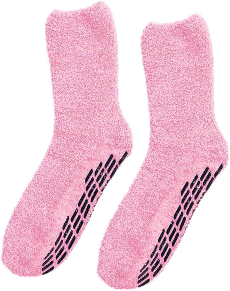 Silverts Men’s and Women’s Diabetic Gripper Non Skid Hospital Slipper Socks for Seniors - Clothing for Elderly