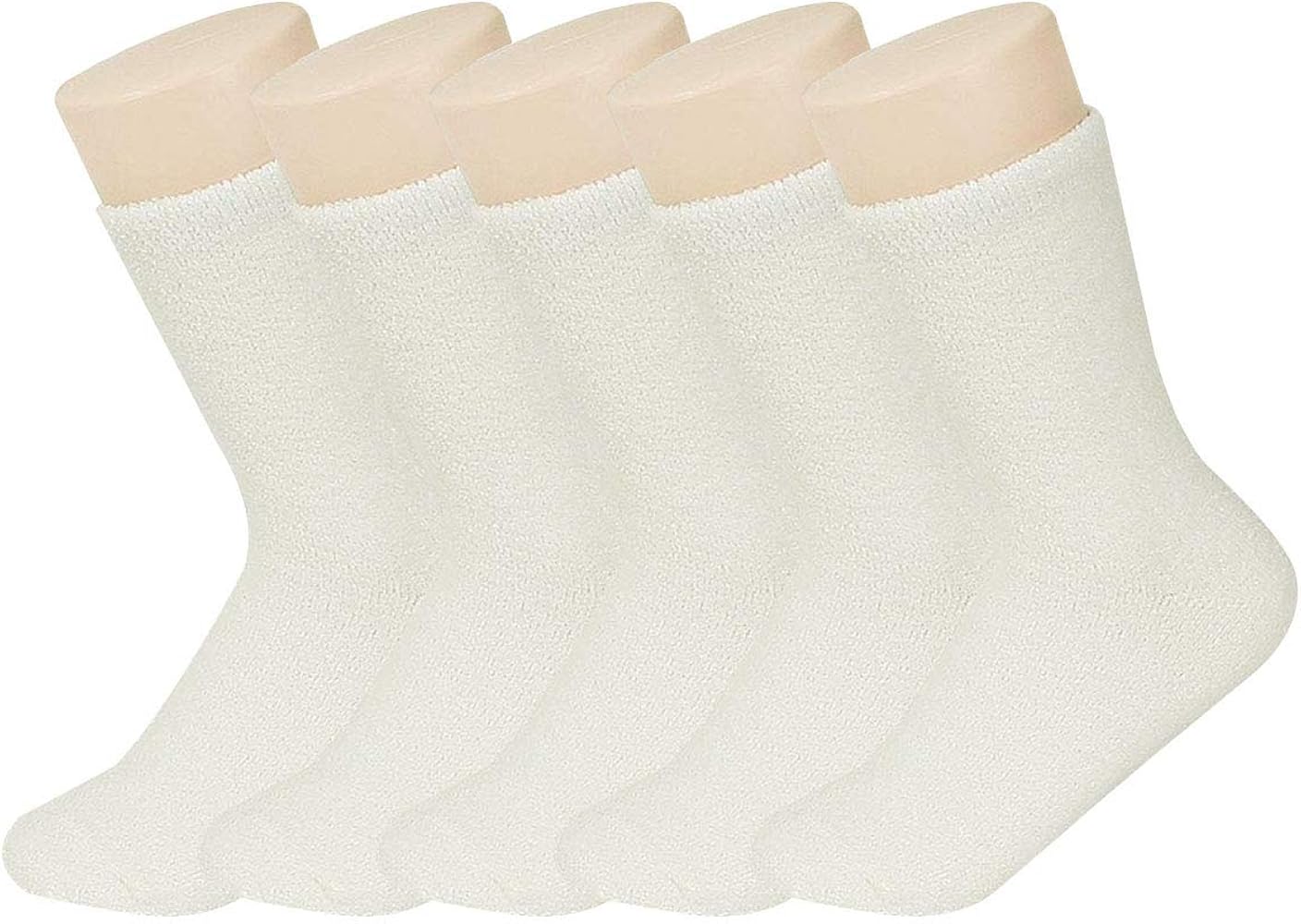 5 Pairs Womens Fuzzy Socks Soft Winter Warm Solid Socks for Ladies