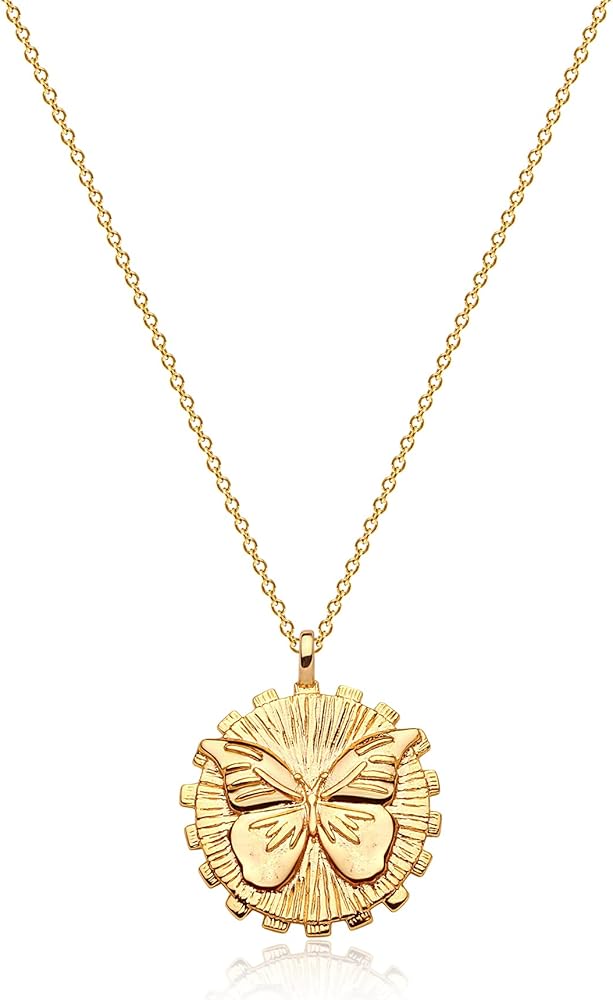 MTMY Gold Pendant Necklace for Women 14K Gold Plated Snake/Butterfly/Bee/Hummingbird Animal Necklace Dainty Necklace Simple Delicate Jewelry