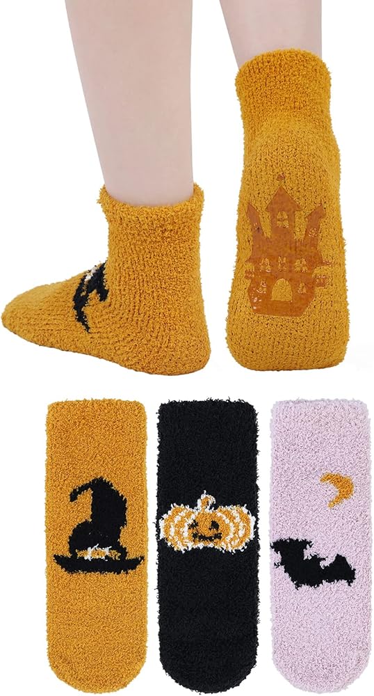 Century Star Anti Slip Plush Slipper Grip Soft Socks Women Yoga Pilates Soft Warm Cozy Socks For Christmas
