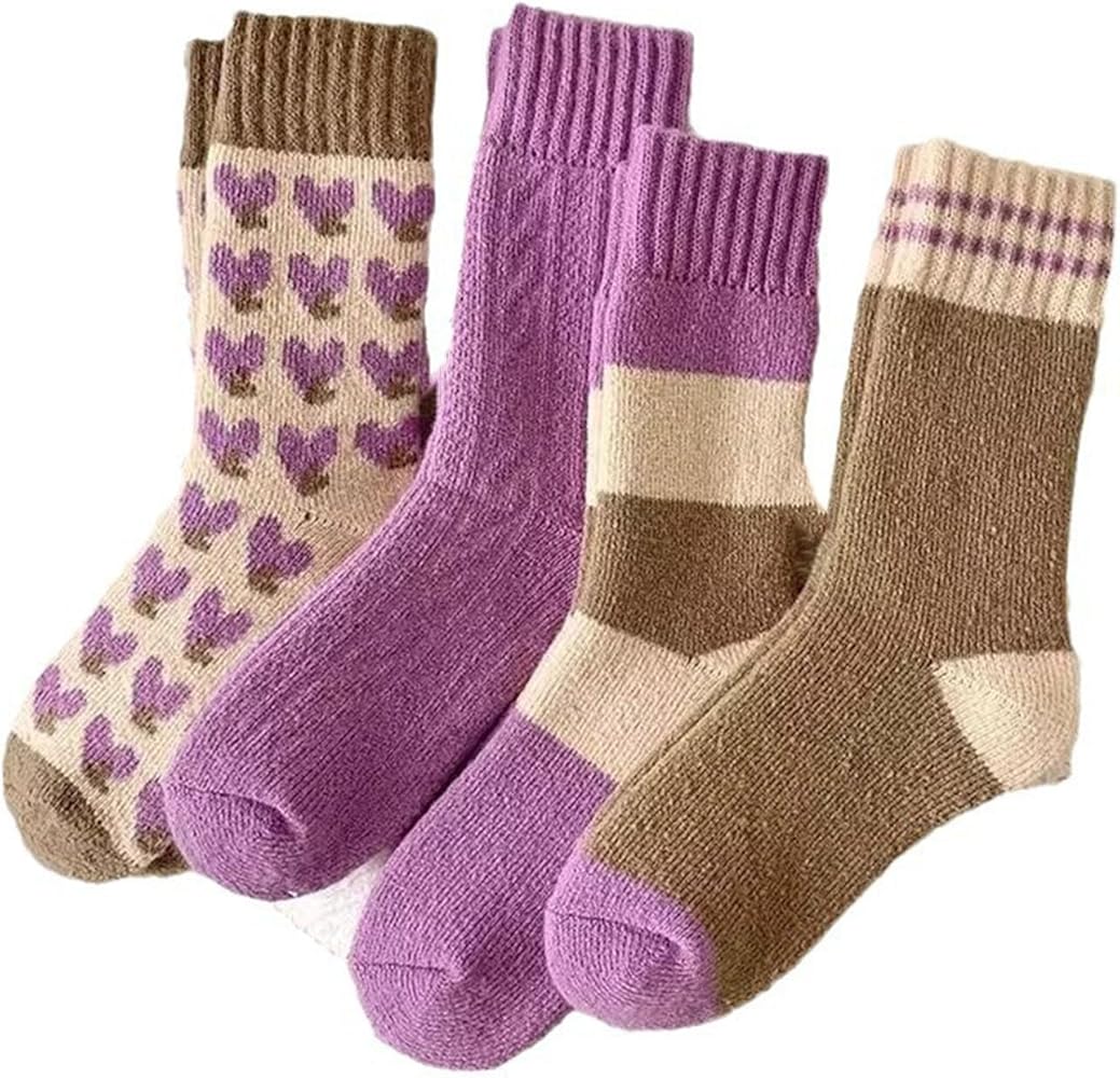 Womens Fuzzy Socks, Winter Warm Cozy Fluffy Socks, Comfy Plush Home Sleeping Sock for Women
