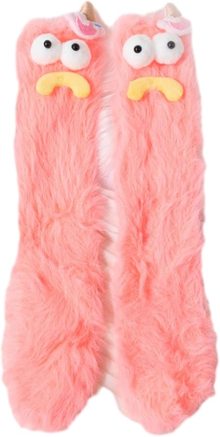 Sock,Winter Fuzzy Socks for Women Girls Cozy Soft Warm Socks Casual Home Sleep Socks Cartoon Slipper Socks Gifts