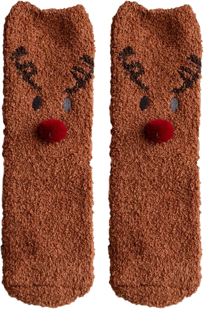 Non Slip Warm Fuzzy Socks Striped Thigh Stockings For Halloween Leg Warmer warm socks socks cute wool socks