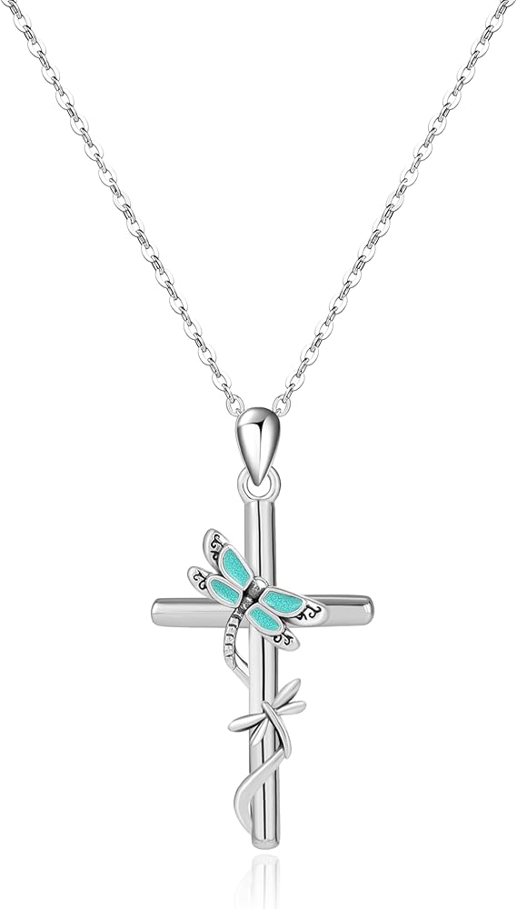 Cross Necklace for Women 925 Sterling Silver Jewelry Pendant Necklace for Sister Mom Wife Grandma Gift for Mother's Day or Birthday