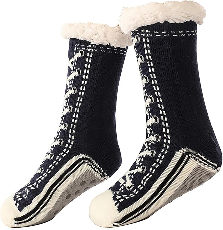 Cashmere Slipper Socks Fuzzy Socks for Women with Grips Plush Fuzzy Socks Sleep Cozy socks Sleep Socks Winter Soft Fluffy Socks