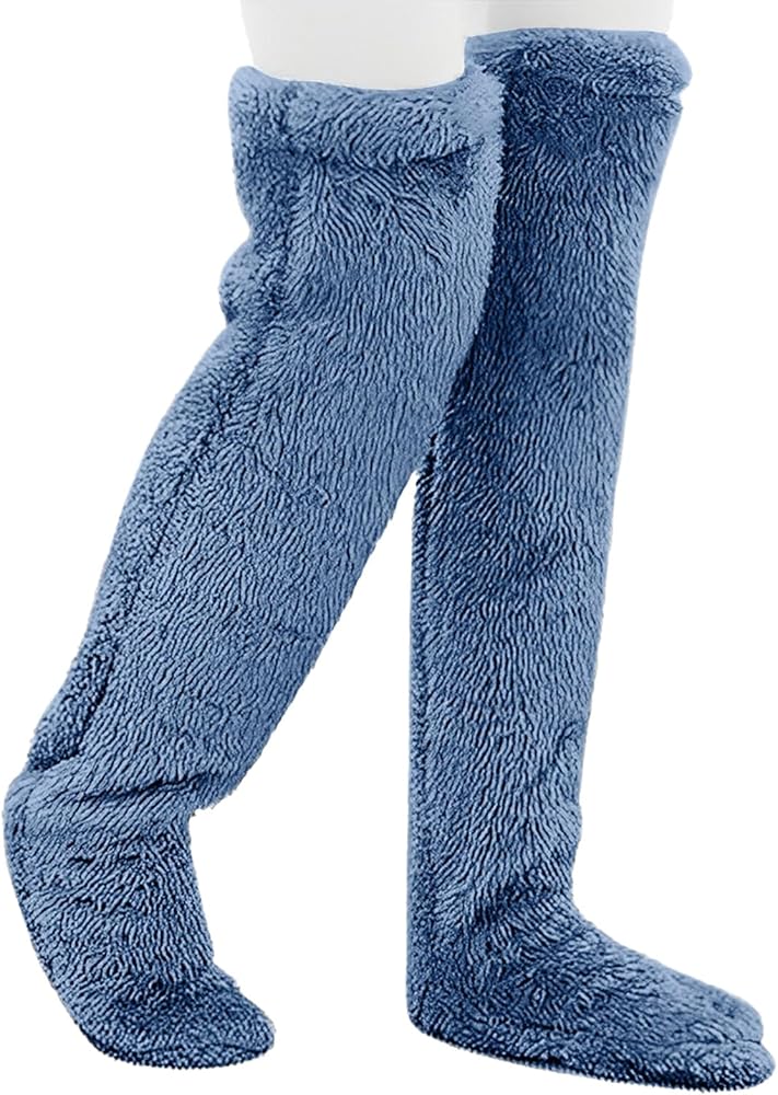 Winter floor-to-ceiling knee-high plush socks, winter air-conditioning home sleeping socks