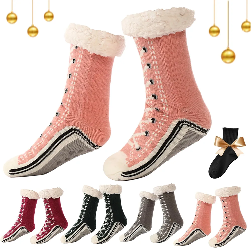 Ultra-Thick Slipper Home Socks, Slipper Socks Non Slip Slipper Socks Christmas for Women