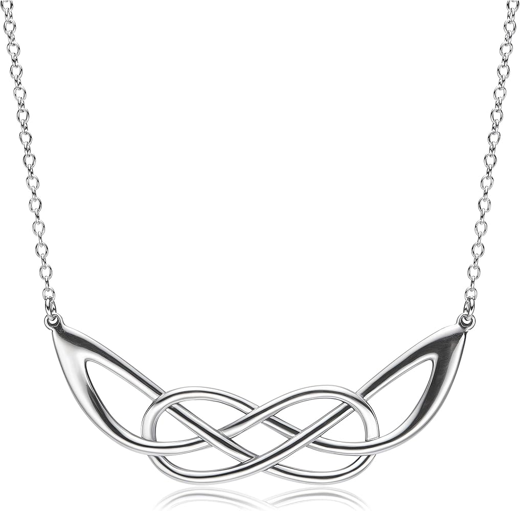 MORGAN & PAIGE Sterling Silver Celtic Knot Infinity Loop Necklace, 18"