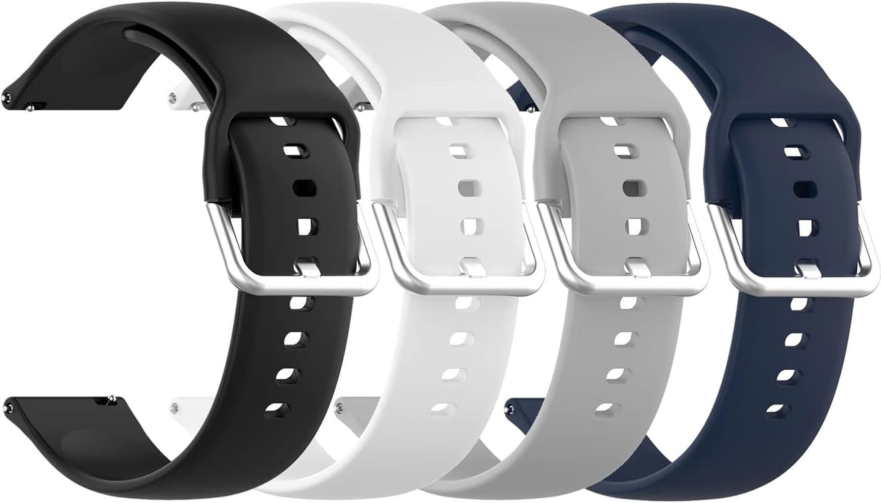 Bands for SKG V9 Pro/KEEPONFIT IDW26/TOZO S5/AGPTEK LW11/RUIMEN D1 H1 Band, 22MM Soft Silicone Waterproof Adjustable Sport Watch Strap Replacement Wristbands for IDW13,IDW16,IDW19 Smartwatch for Men Women