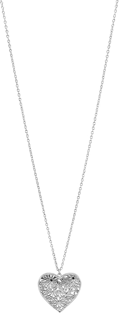 Necklace with Heart Filigree Pendant - Fashion Jewelry