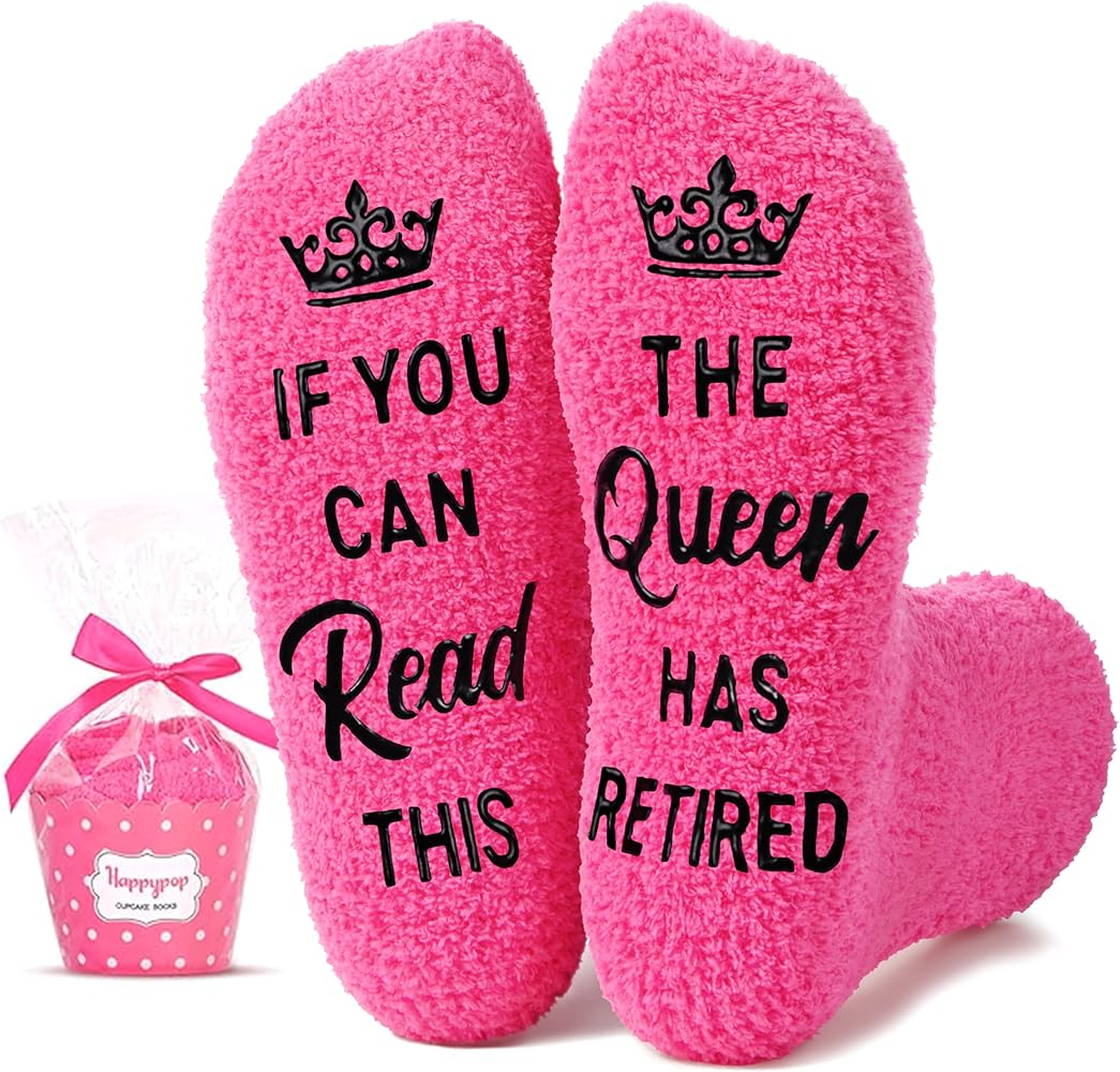 HAPPYPOP Retirement Gifts Ideas Socks for Women - Retired Christmas Gifts for Women
