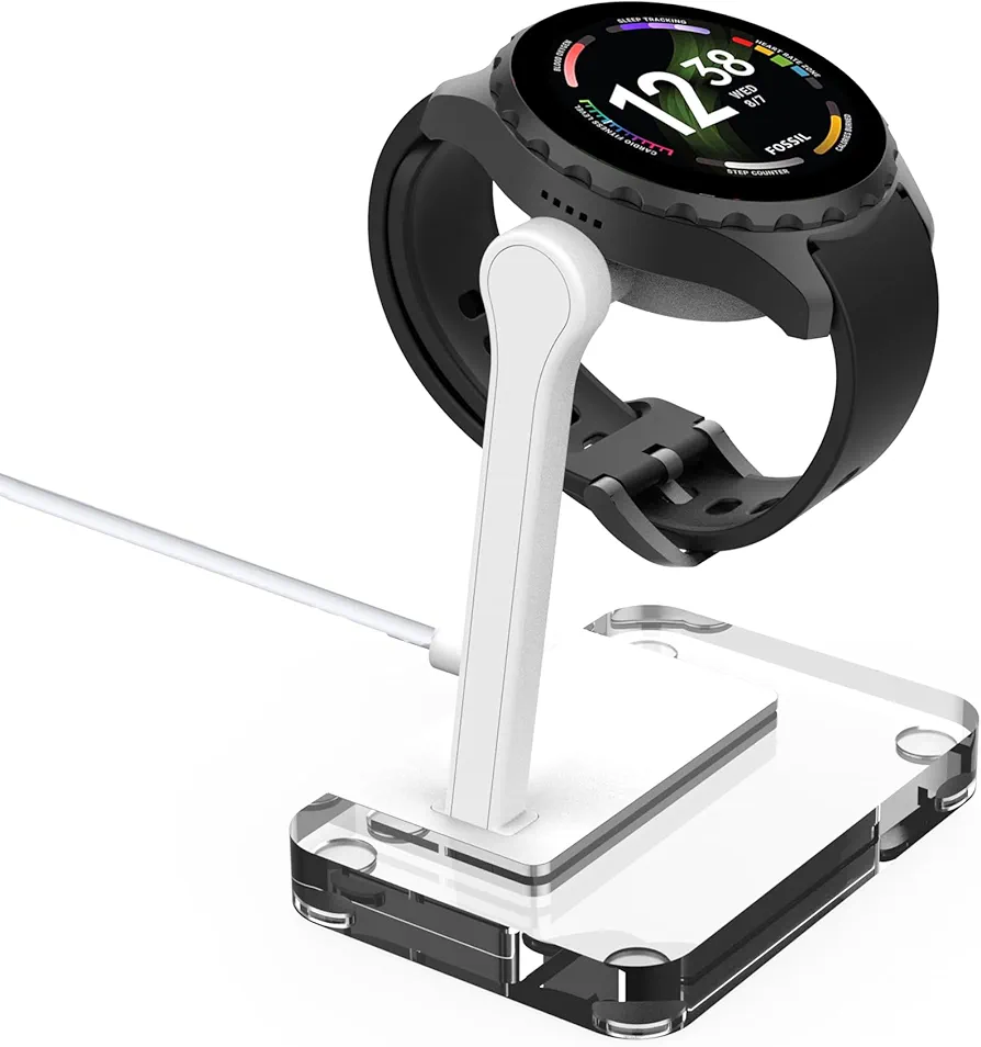 Powerhill 4 pins Charger/Charging Stand,Compatible with Fossil/MKors/CZ/Skg/Diesel Touchscreen Smartwatch Gen 6/6 Hybird/5/5E/4 Garrett/Carlyle/Julianna/Sport/Explorist/Venture/Wellness