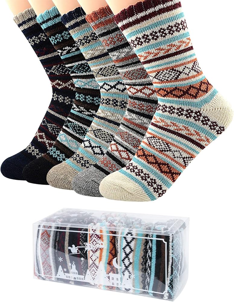 American Trends Warm Socks for Women Winter Wool Socks Soft Fuzzy Socks Thick Fluffy Cozy Socks Thermal Boot Socks