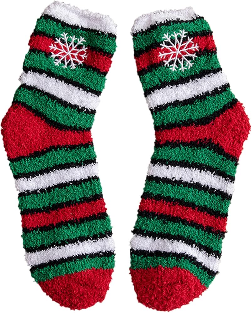 Cute Warm Wool Socks for Women Super Cozy Thick Crew Winter Socks Gifts Winter Crew Sleep Socks Fuzzy
