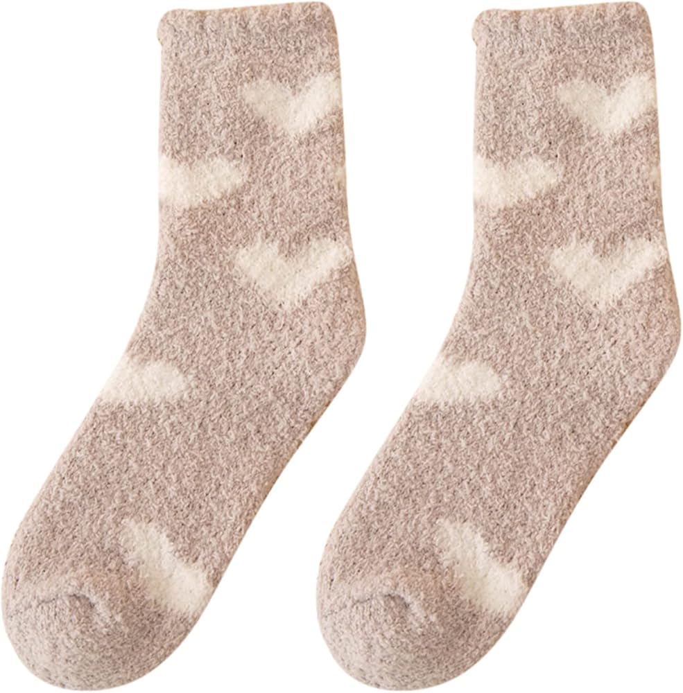 Women Fuzzy Socks Cozy Plush Slipper Socks Microfiber Soft Home Sleeping Socks Winter Warm Christmas Socks