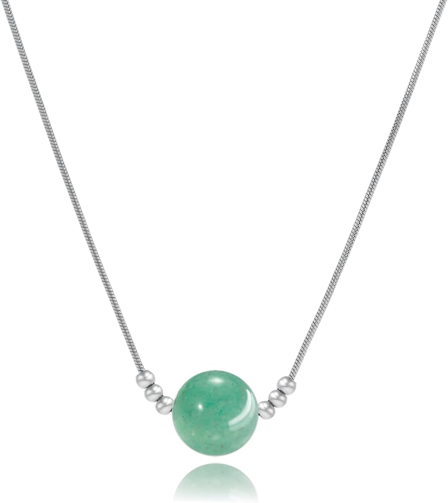 Healing Crystal Necklace Jewelry for Women Natural Stone Crystal Beaded Necklaces Handmade Gemstone Necklace Protection Crystals Necklace Birthstone Jewelry for Women