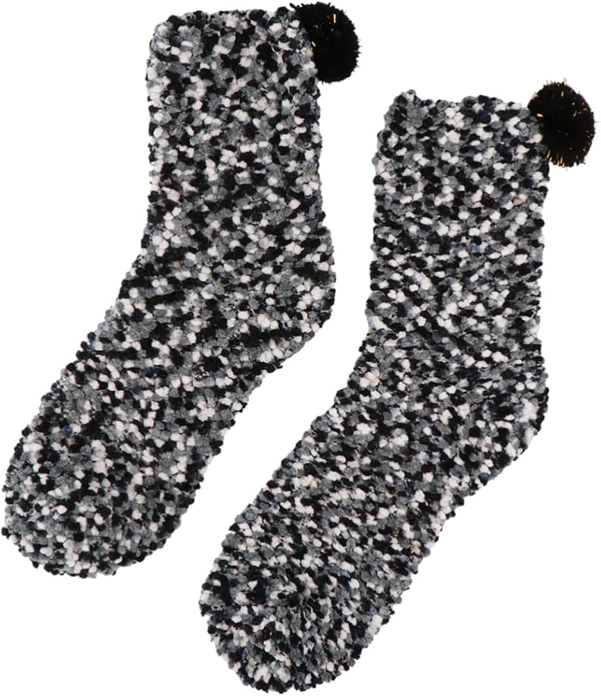 Holibanna 1 Pair Coral Fleece Sleeping Socks Plush Slippers Plush Socks Women Winter Slipper Socks Socks Kid Slippers Socks for Women Socks 95% Polyester Fiber Black
