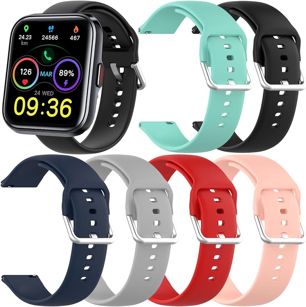 Chofit Compatible with Spade Health Smartwatch 3 Bands,Flexible Silicone WristBand Adjustable Bracelet Loop Sport Band for Spade Health Smartwatch 3 for Women Men