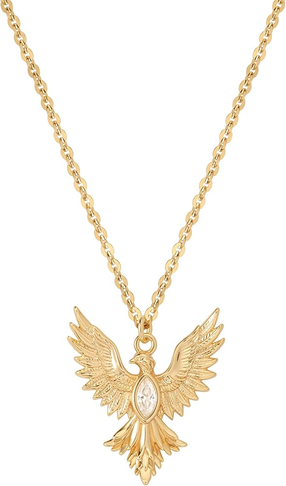 Gold Pendant Necklace for Women 14K Gold Plated Cubic Zirconia Cute Dainty Necklace Trendy Handmade Everyday Gold Jewelry Gifts