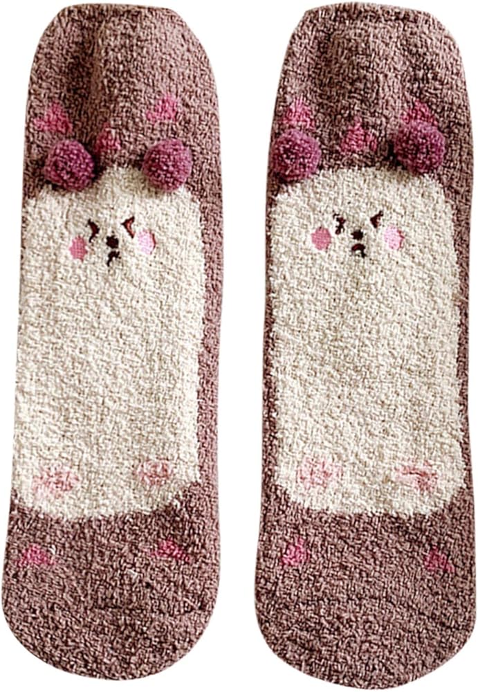 PTOLOCIF Womens Fuzzy Slipper Winter Socks Winter Warm Slipper Socks Sleeping Warm Socks Christmas Gift for Girls