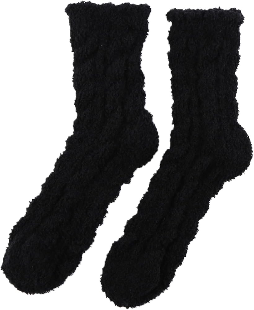 Mens Fuzzy Socks Fleece Fluffy Cabin Plush Warm Sleep Soft Cozy Winter Comfy Fleece Sleep Socks