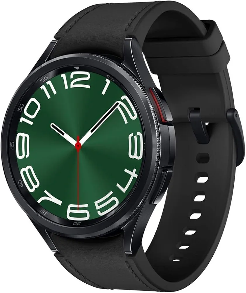 SAMSUNG Galaxy Watch 6 Classic (47mm, WiFi + 4G LTE) 1.5" Super AMOLED, GPS Bluetooth Smartwatch w/Rotating Bezel (Fully Unlocked for US Carriers) R965U (w/Fast Charger Cube, Black) (Renewed)