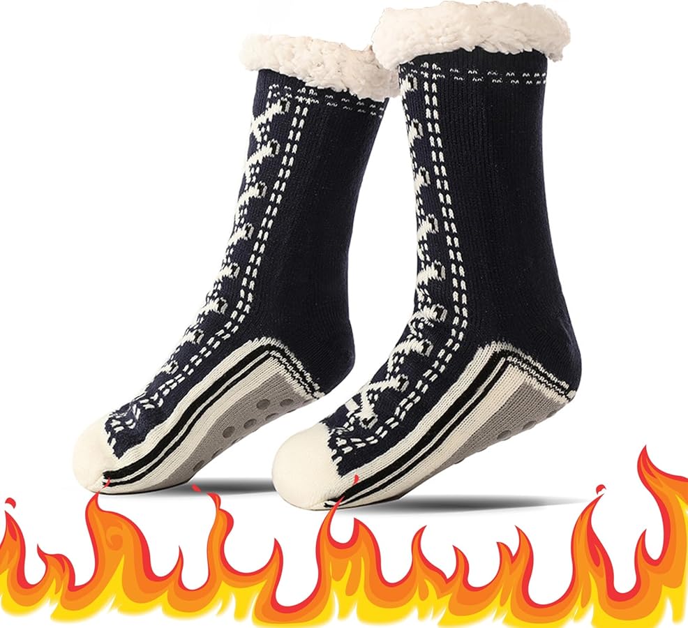 Ultra-thick Cashmere Slipper Home Socks, Cashmere Socks for Women, Slipper Socks, Slipper Socks For Women With Grippers, Cashmere Socks for Men, Non Slip Slipper Socks Christmas Gifts