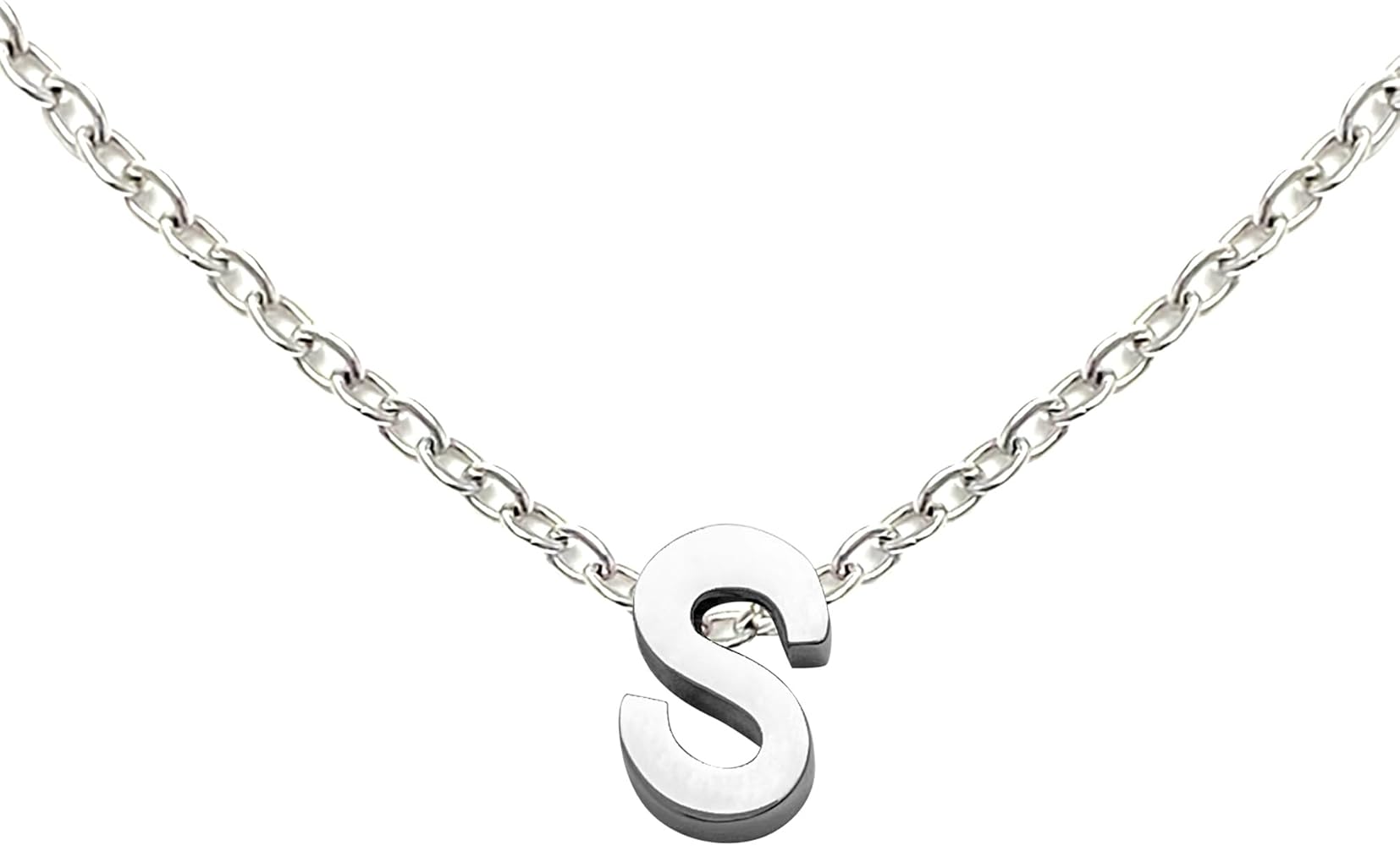 A-Z Necklaces For Women Tiny Initial Letter Necklace Gold Silver Plated A-Z Pendant Titanium Necklace For Women