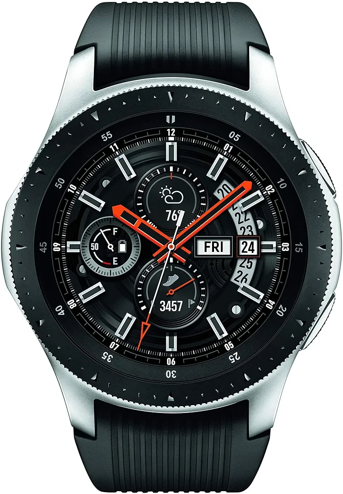 Samsung Galaxy Watch (46mm) Silver (Bluetooth), SM-R800 International Version (Renewed)