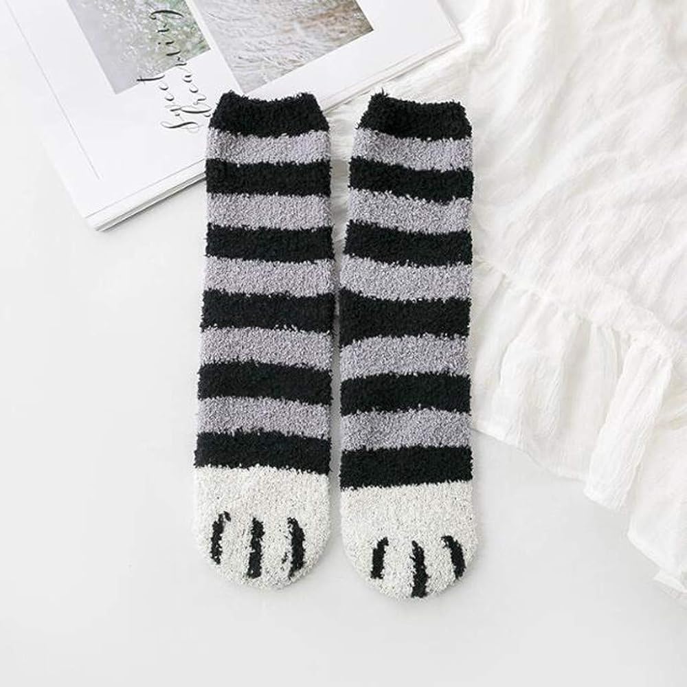 Womens Fuzzy Socks Cozy Fluffy Winter Warm Slipper Socks Microfiber Soft Sleep Socks Winter Soft Fluffy Socks