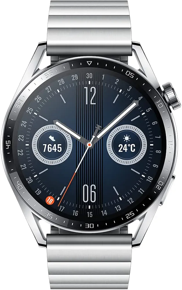 HUAWEI Watch GT 3 (46mm) GPS + Bluetooth Smartwatch (Elite Steel) - International Version, (OB02819)