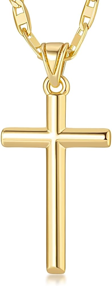 14K Gold Cross Necklaces for Women Cross Chain Necklace Cross Necklace for Women Hypoallergenic Gold Necklaces for Womens Gold Cross Pendant Faith Jewelry