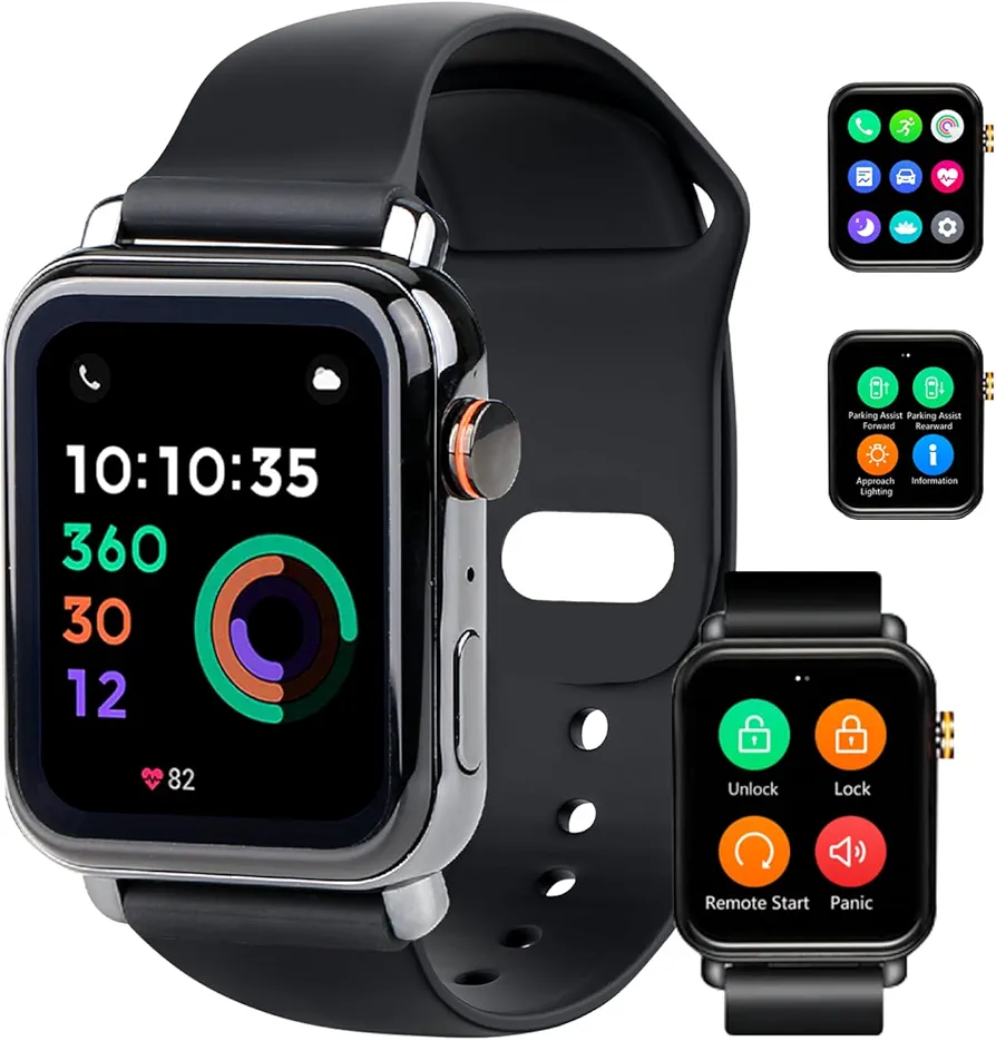 OTOFIX Smart Watch, 50+ Sport Modes, 1.78’’ Fitness Tracker Smartwatch, Heart Rate & Blood Oxygen Monitor, Answer/Make Call, 4 Days Using, Voice Control Over Vehicle, Answer/Make Call, Black