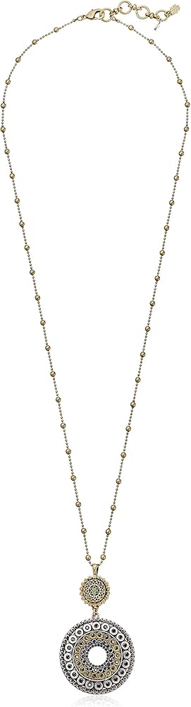 Lucky Brand Women's Two Tone Tribal Pendant Necklace