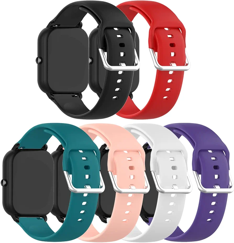 Bands for Hoowel IDW19/Faweio IDW19/MILOUZ IDW19/ENOMIR IDW19/Amzhero IDW19/WNH IDW19/Gydom IDW19 Replacement Wristbands Silicone Bracelet Quick Release Strap Arm Bands for IDW19 Smartwatch Women Men