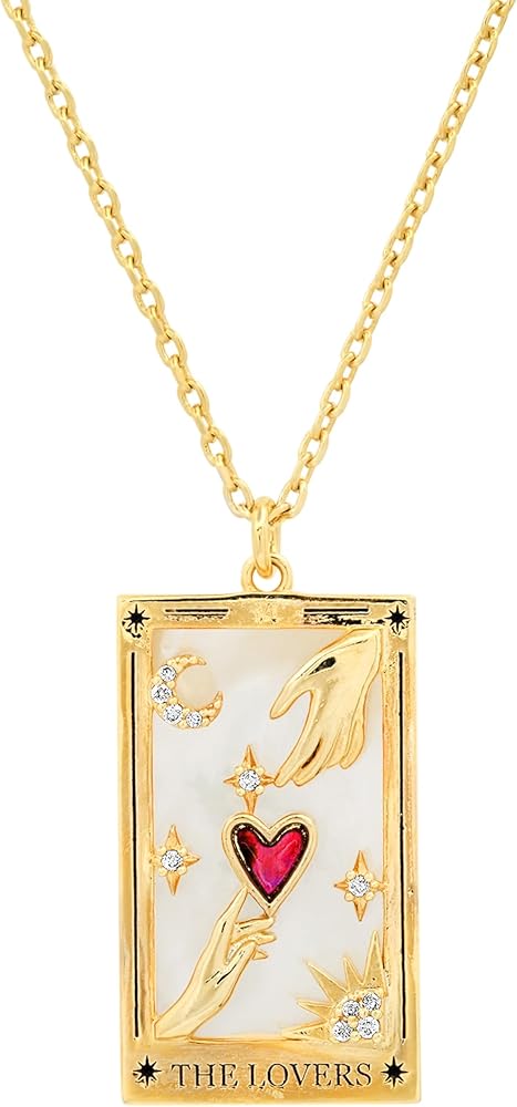 Rocksbox The Lovers Tarot Card Pendant Necklace